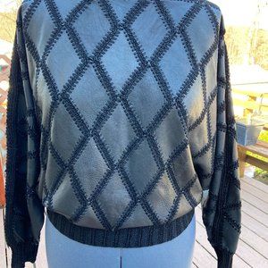 Vintage leather blouse from the 70's/80's